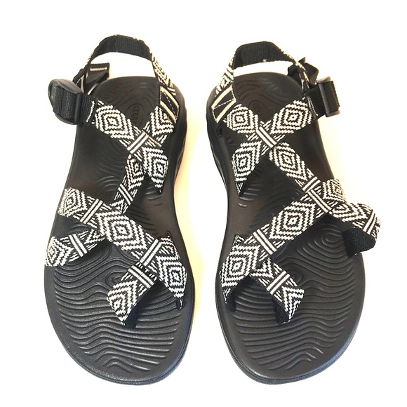 Chaco Shoes - NEW Chacos Black White Eco Tread Toe Loop Sandals